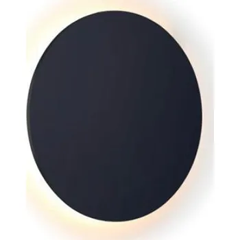 Nástěnné svítidlo ACA Lighting LED nástěnné dekorativní svítidlo ECLIPSE 15W/230V/3000K/1200Lm/80°/IP20, kruhové černé