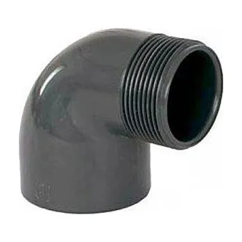 Koleno 90° lepení-vnější závit PVC 63 mm x 2"