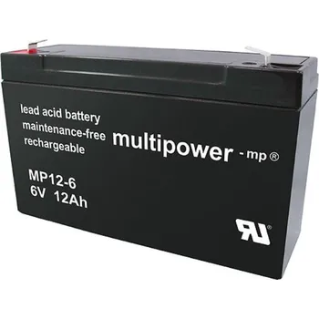 Záložní baterie Akumulátor 6V / 12Ah olověný - MP12-6 Multipower
