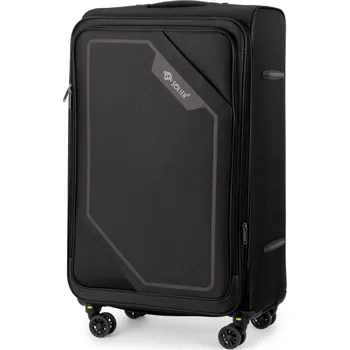 Značkový měkký kufr M STL2240 Velikost: M, Barva / velikost: Černá a hnědá