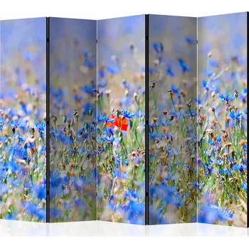 Paraván Paraván - Nebesky zbarvená louka - chrpy II Velikost: 225x172 cm, Provedení: Jednostranný