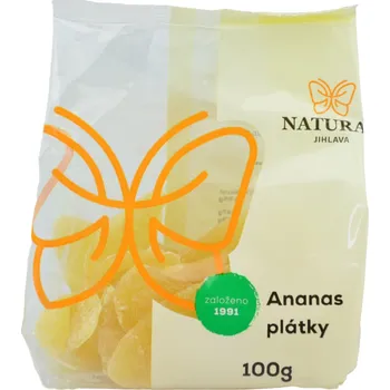 Sušená potravina Ananas plátky slazené - Natural 100g
