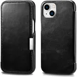 iCarer Knížkové pouzdro pro iPhone 13 - iCarer, Vintage Black 01.21.RIX1306-BK