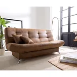 DELIFE Rozkládací pohovka Viola 190x90 cm hnědá antik vzhled úložný prostor