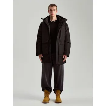 Oblečení a móda Kabát s&nbsp;kapucí - L - House - černá - 437CC-99X