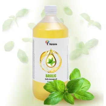 Masážní přípravek Verana Masážní olej Bazalka, 1000 ml