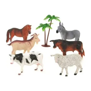 plyšák Sada hospodářských zvířat; 26x20x4cm,,