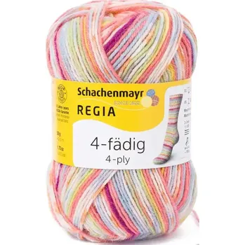 Příze Regia 4-Ply Color 1132 square candy color 210m/50g (Ponožková příze Regia 1132 square candy color)