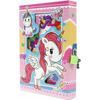 Blok PAMÁTNÍK ZAMYKATELNÝ NA ZÁMEK NOTES Jednorožec