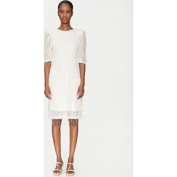 Dámské šaty YAS Koktejlové šaty Bolina 26036529 Bílá Slim Fit 42