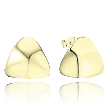 Náušnice MINET Moderní pozlacené stříbrné náušnice JMAN0636GE00