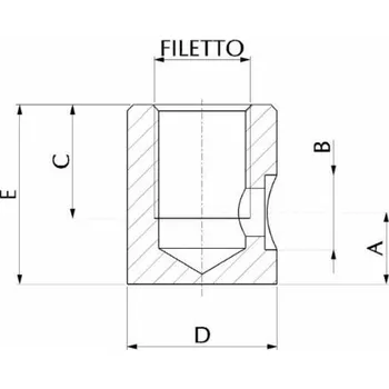 závitové pouzdro s bočním vývodem 1/4"