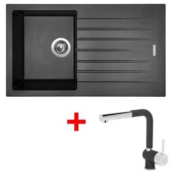 Granitový dřez Sinks PERFECTO 860 Metalblack + Mix 3 P GR