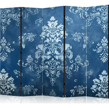 Paraván Paraván - Retro Ornament - Dekorativní motiv v Rubbed Blues Velikost: 225x172 cm, Provedení: Jednostranný
