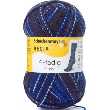 Příze Regia 4-Ply Color 2265 button down color 210m/50g (Ponožková příze Regia 2265 button down color)