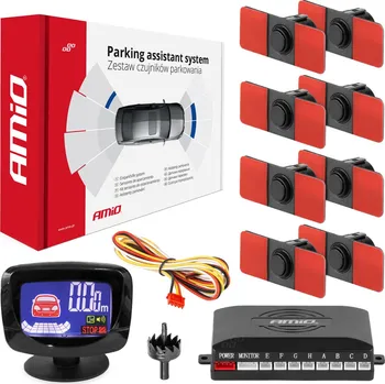 Parkovací asistent AMiO Sada parkovací asistent LED-GRAF 8 senzorů černá vnitřní 16,5mm