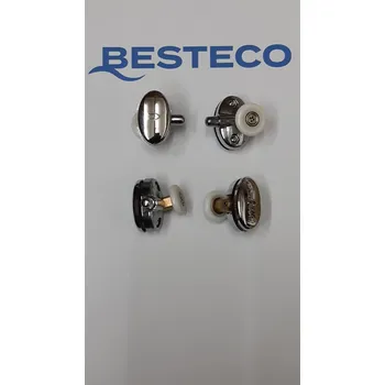 BESTECO Pojezdová Spodní Kolečka GIGI 80/90, Náhradní Díl, Materiál PLAST / CHROM, Barva BÍLÁ/CHROM 0101KS/PLA materiál: Chrom