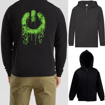 Chlapecká mikina detska-levna-mikina-kapuce-zip-cerna-potisk-potrebuju-vypnout Barva: Black -černá, velikost: 152