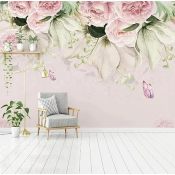 Fototapeta Solution Media 3D tapeta - Kreslené květy MU3427 1 - Voděodolné plátno - Textilní tapeta omyvatelná - 250g/m2