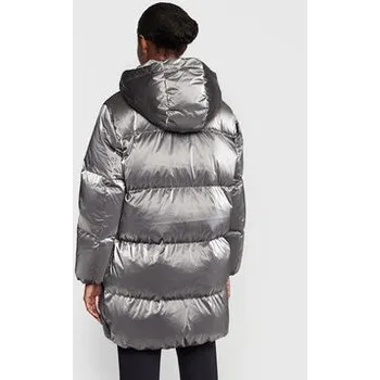 Tommy Hilfiger Vatovaná bunda Metallic WW0WW35935 Stříbrná Loose Fit XL