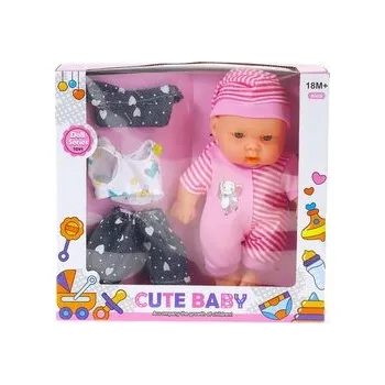 Panenka 23cm s oblečením; 23x21,5x8cm,