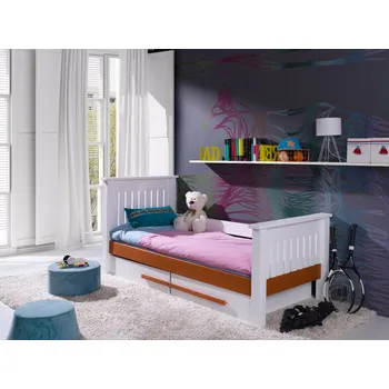 Postel Max-i Dětská postel DARK CAMA UNO + ROŠT a ZÁSUVKY v ceně Zvolte rozměr:: 80 x 180 cm, Zvolte barvu:: oranžová