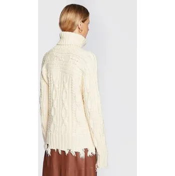 Dámský svetr Silvian Heach Rolák CVA22097LU Béžová Regular Fit XXS