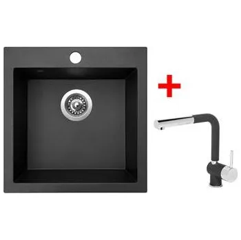 Kuchyňský dřez Sinks VIVA 455 Metalblack + Mix 3 P GR