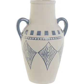 Váza Váza Home ESPRIT Modrá Kaštanová Keramický Středozemní 22 x 18 x 36,5 cm 22 x 18 x 35 cm