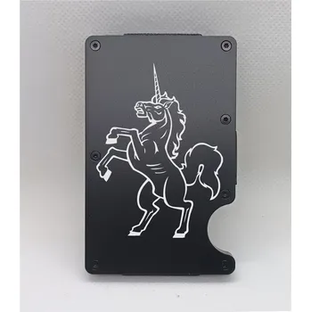 Obal na doklad Pouzdro na platební karty s klipem - Jednorožec