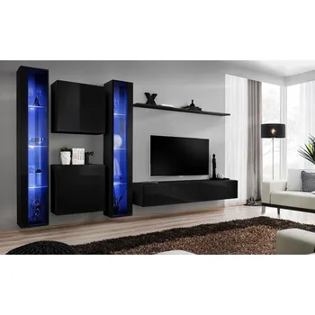 Obývací stěna Obývací stěna Switch XVI -černý lesk