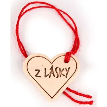 Keramická visačka srdce - Z lásky