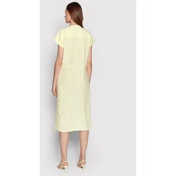 Dámské šaty Tommy Hilfiger Košilové šaty WW0WW34108 Žlutá Relaxed Fit 36