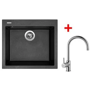 Kuchyňský dřez Sinks CUBE 560 Metalblack + Vitalia