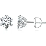 For Silver Náušnice s Moissanitem 69758