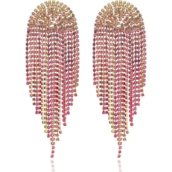 Náušnice Yvon Zářivé náušnice PARTY TIME s růžovými krystaly