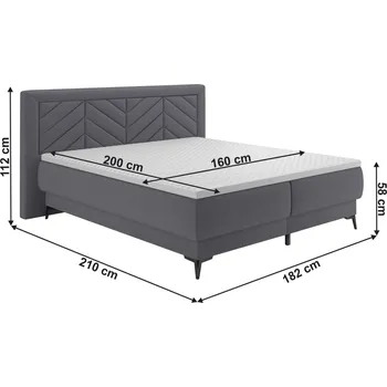 Postel Boxspringová postel LYANNA 1 Tempo Kondela