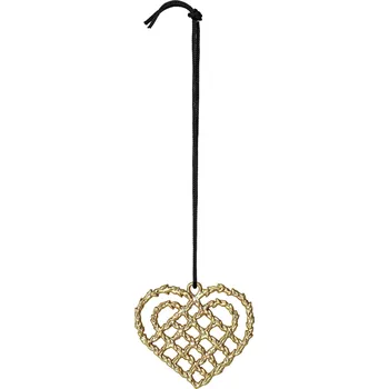 Vánoční dekorace Rosendahl, Ozdoba na vánoční stromek Karen Blixen kostkované srdce zlatá - Formadore