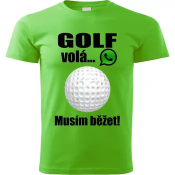 Chlapecké tričko Dětské tričko Golf volá musím běžet zelené 158 ( dětské tričko golf volá musím běžet)