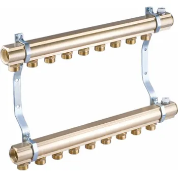 rozdělovač topení Perfexim Brass rozdělovač 10 okruhů s vsuvkami (30-102-1000-001)