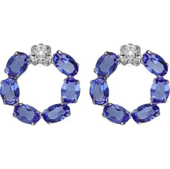 Náušnice Victoria Cruz Oslnivé náušnice s modrými krystaly Harmony A4688-08HT + 2 měsíce na vrácení zboží
