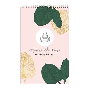 Geburtstagskalender immerwährend | Jahresunabhängiger Kalender für Geburtstage in rosa | Geburtstagsübersicht zum Aufhängen mit - Wirth, Lisa