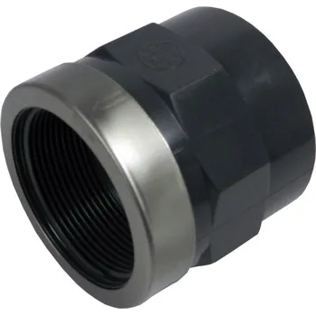 Spojka lepení - vnitřní závit s kovovým kroužkem PVC 63 x 2"