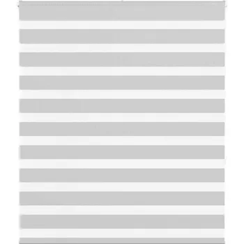 Roleta vidaXL Zebra roleta 130x150 cm šířka látky 125,9 cm polyester [4014137] Barva: světle šedá