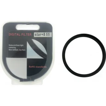 Fotografický filtr Star 8x 55mm – Hvězdičkový efekt pro noční focení