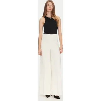 Dámské kalhoty TWINSET Palazzo kalhoty 251TP2102 Écru Wide Leg 40