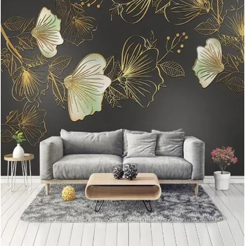 Fototapeta Solution Media 3D tapeta - Zlaté listy MU2893 3 - 3D Relief - Vliesová tapeta - 320g/m2