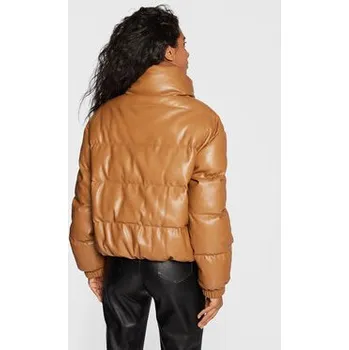 Dámská casual bunda Patrizia Pepe Bunda z imitace kůže 2O0022/E005-B746 Hnědá Regular Fit 38