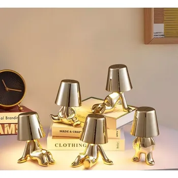Lampička Stolní noční stolní lampa GOLD MAN Art Deco stojící (verze 1) MLTL