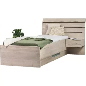 Postel Dřevěná postel Laglio UP 200x90 Eukalyptus tmavě hnědý Doprava ZDARMA.